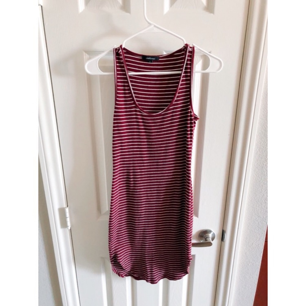 Ambiance Red stripe mini dress